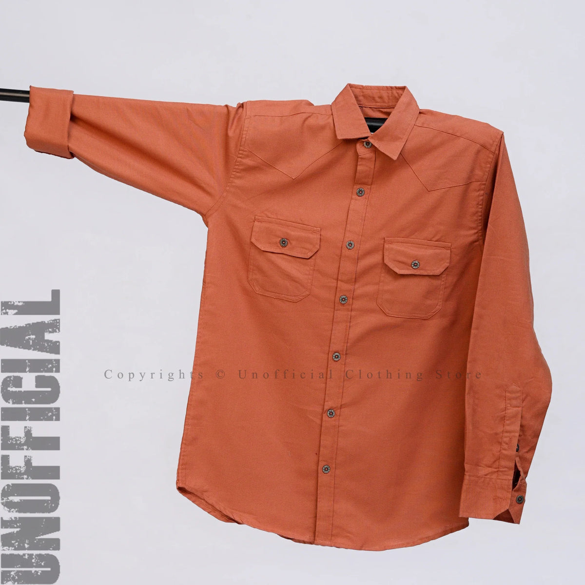 LIGHT RED- DOUBLE POCKET SHIRT